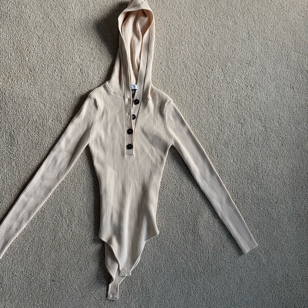Zara knit button body suit